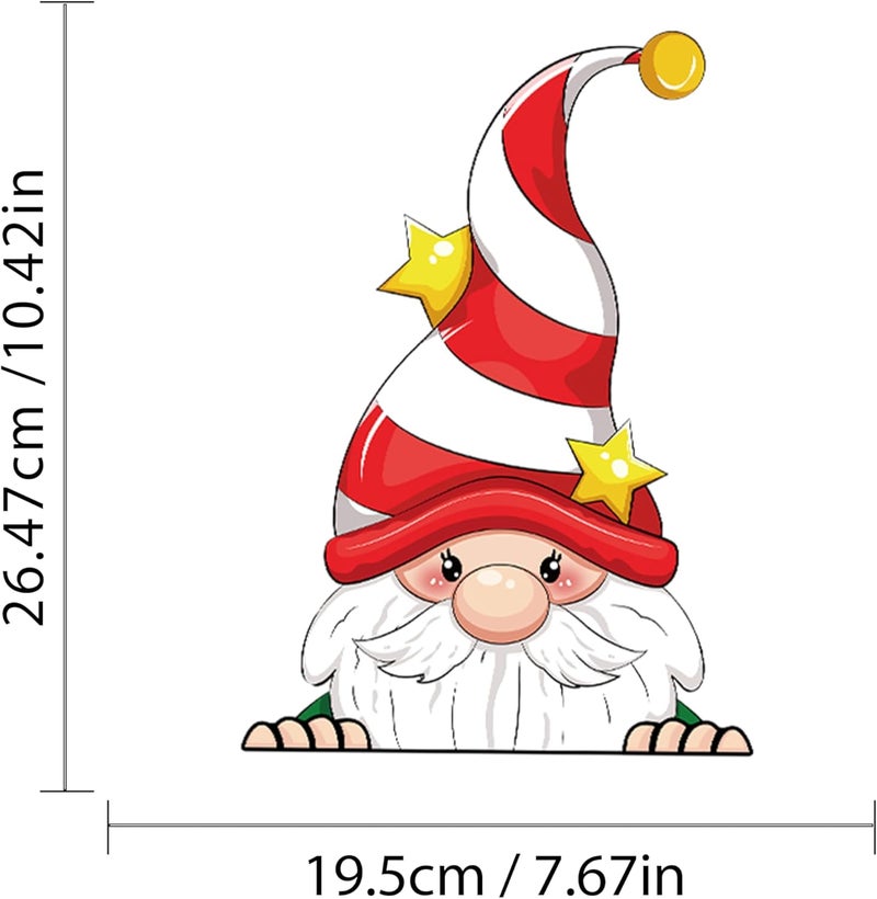 Iprokiu Christmas Toilet Sticker Funny Christmas Santa Claus Snowman Elf Toilet Seat Cover Decoration Waterproof Toilet Seat Lid Decal Bathroom Wall Sticker (Christmas Dwarf) - Image 4